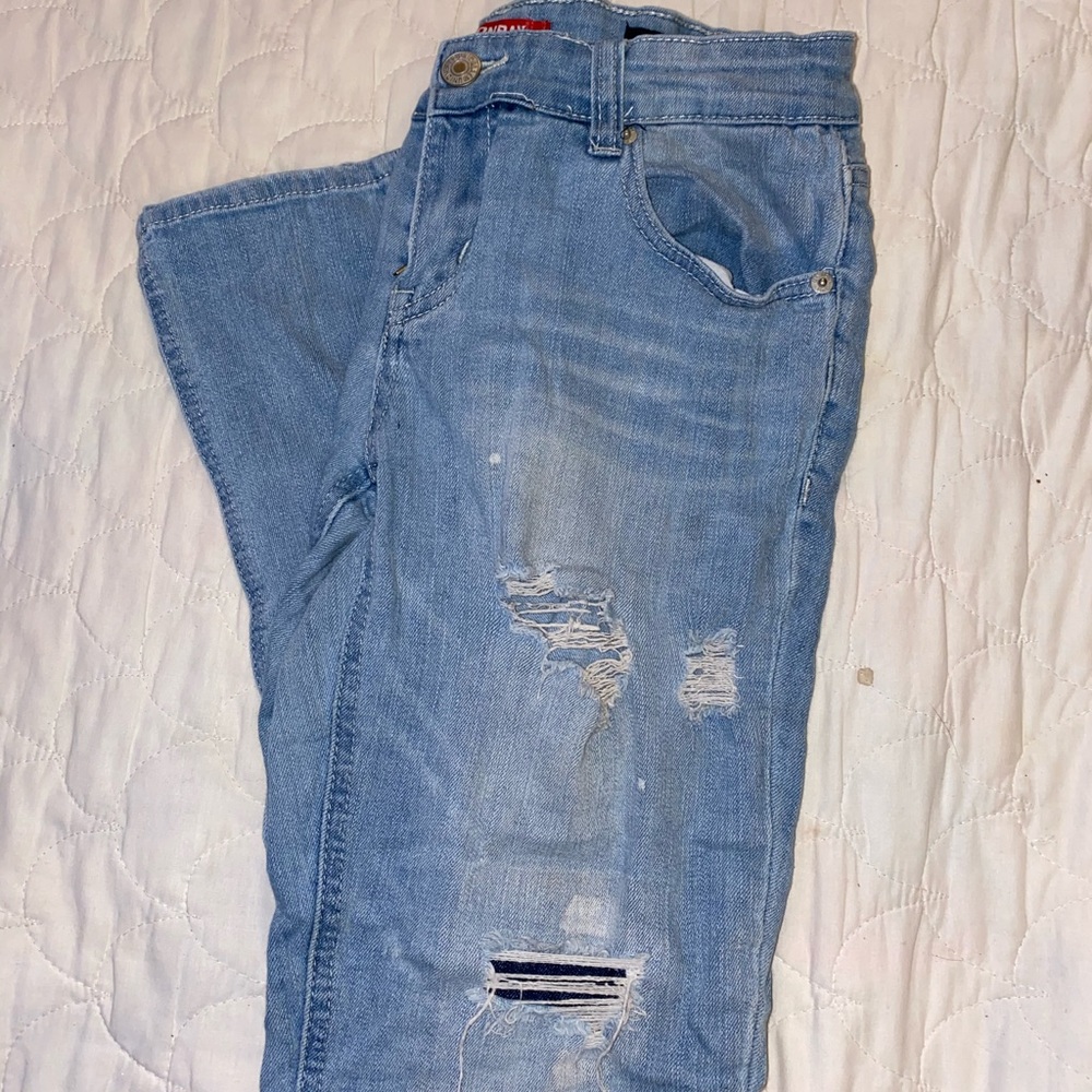 Distressed jeans